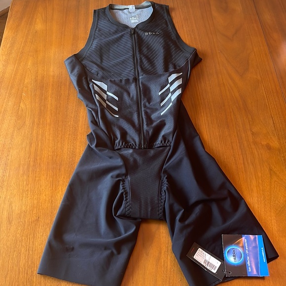 Roka Swim Roka Mens Elite Aero Ii Sleveless Tri Suit Large Brand